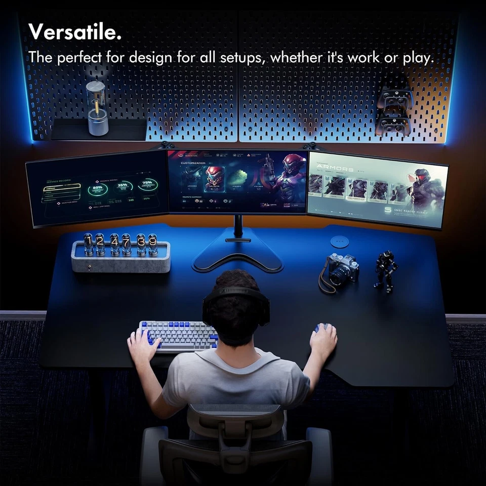 Triple Monitor Screen Bundle 3X 24" FHD IPS HDMI Brand New Stand 1920x1080p Fas - Image 3 of 4