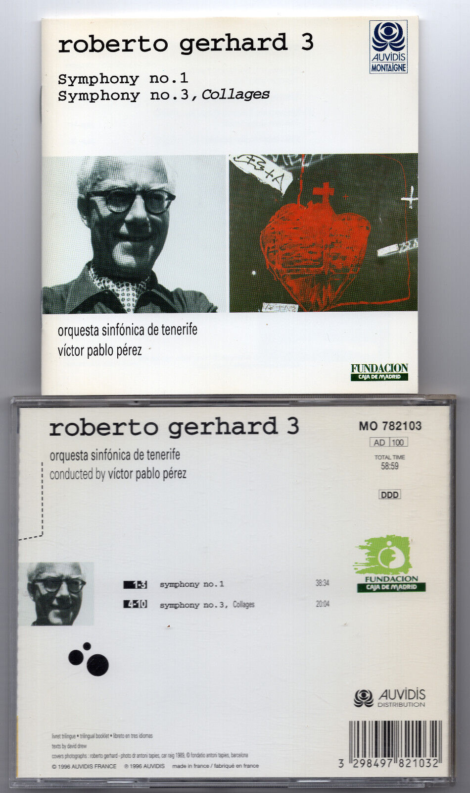 Roberto Gerhard - Symphonies 1 & 3: Collages, Auvidis/Montaigne Edition 3 CD