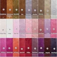 DOUBLE SIDED POLYESTER FAUX SUEDE SUEDETTE DOESKIN FABRIC UPHOLSTERY CRAFT 58"W