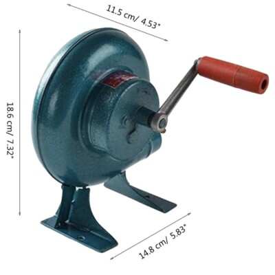 Hand Blower,Hand Crank Blacksmith Forge Blower Manual Fan for Outdoor Acativity