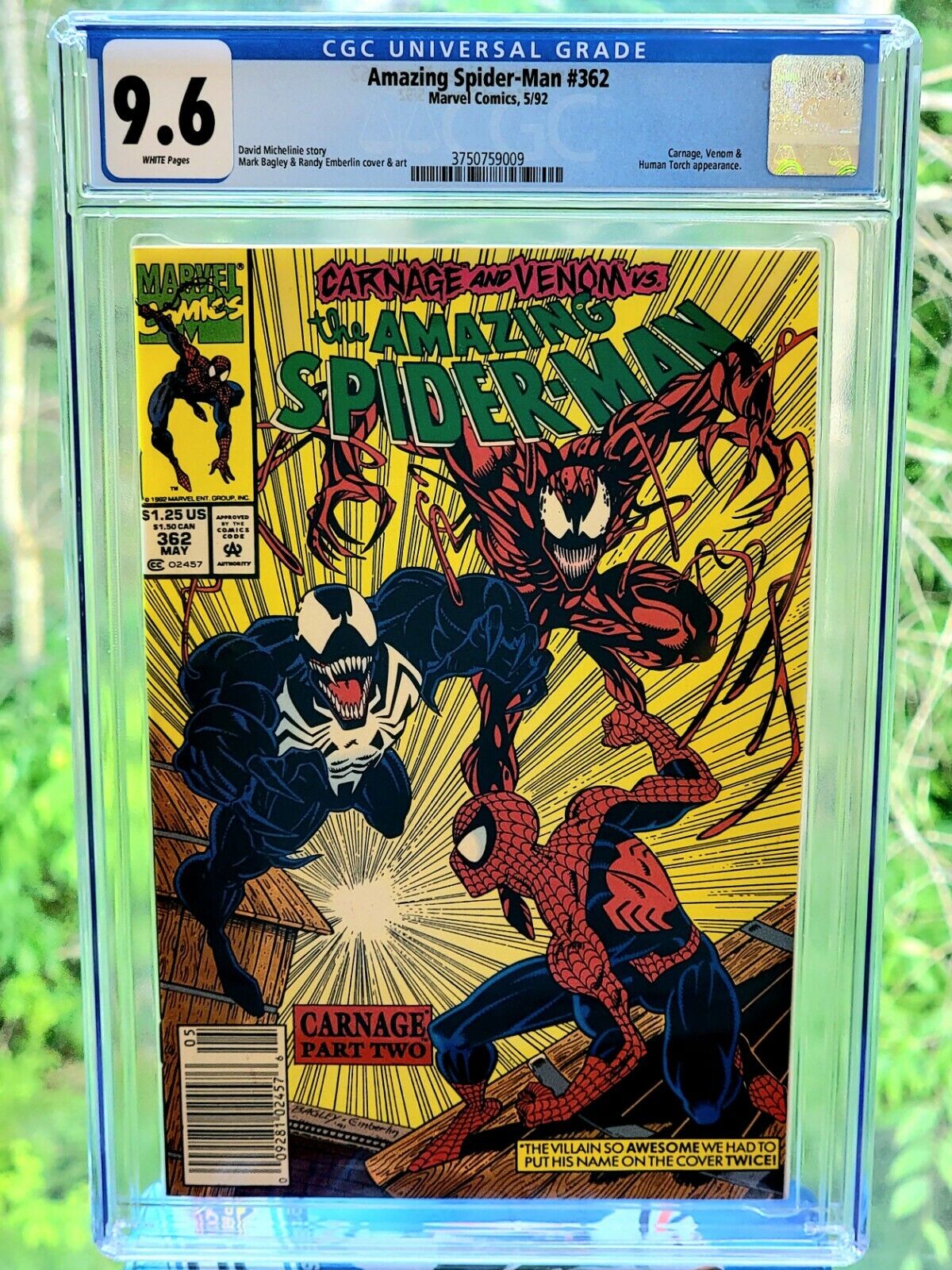 MAKE AN OFFER  The Amazing Spider-man #362 CGC 9.6  Rare Newsstand Edition 