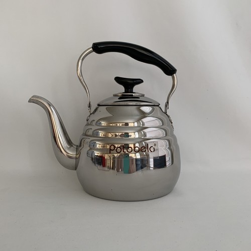 Potobelo Italia Tea Kettle Teapot Durable Stainless Steel Black Handle