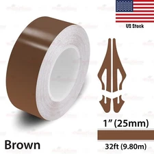 1" Vinyl Pinstriping Pin Stripe Car Body Styling Tape Decal Sticker 25mm BROWN