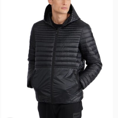 PAJAR ERIKSSON MEN'S LIGHTWEIGHT PACKABLE PUFFER COAT JACKET BLACK