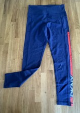 Image of BNWT Ladies DKNY Sport Leggings Navy Blue Size Small