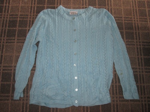 ANTHONY RICHARDS Damen XL 18-20 Strickjacke Vintage 80er Zopfmuster Knopfleiste