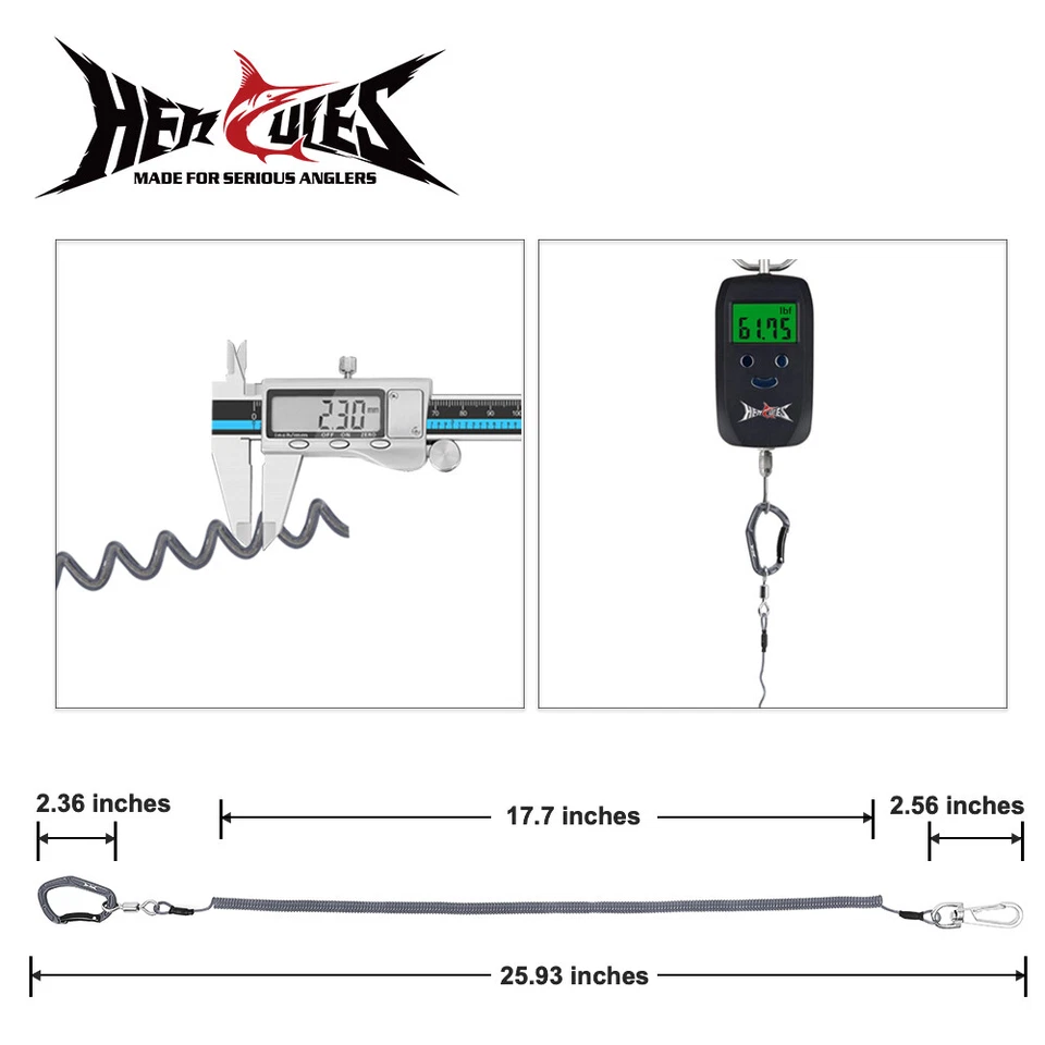 Cordón de pesca en espiral retráctil HERCULES M4 incorporado 7*7 hilos de alambre de acero Foto 2 de 4