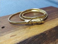 My Estate Sale Slim Buckle Goldtone Fashion Accent Belt 27"- 30" Vintage Retro