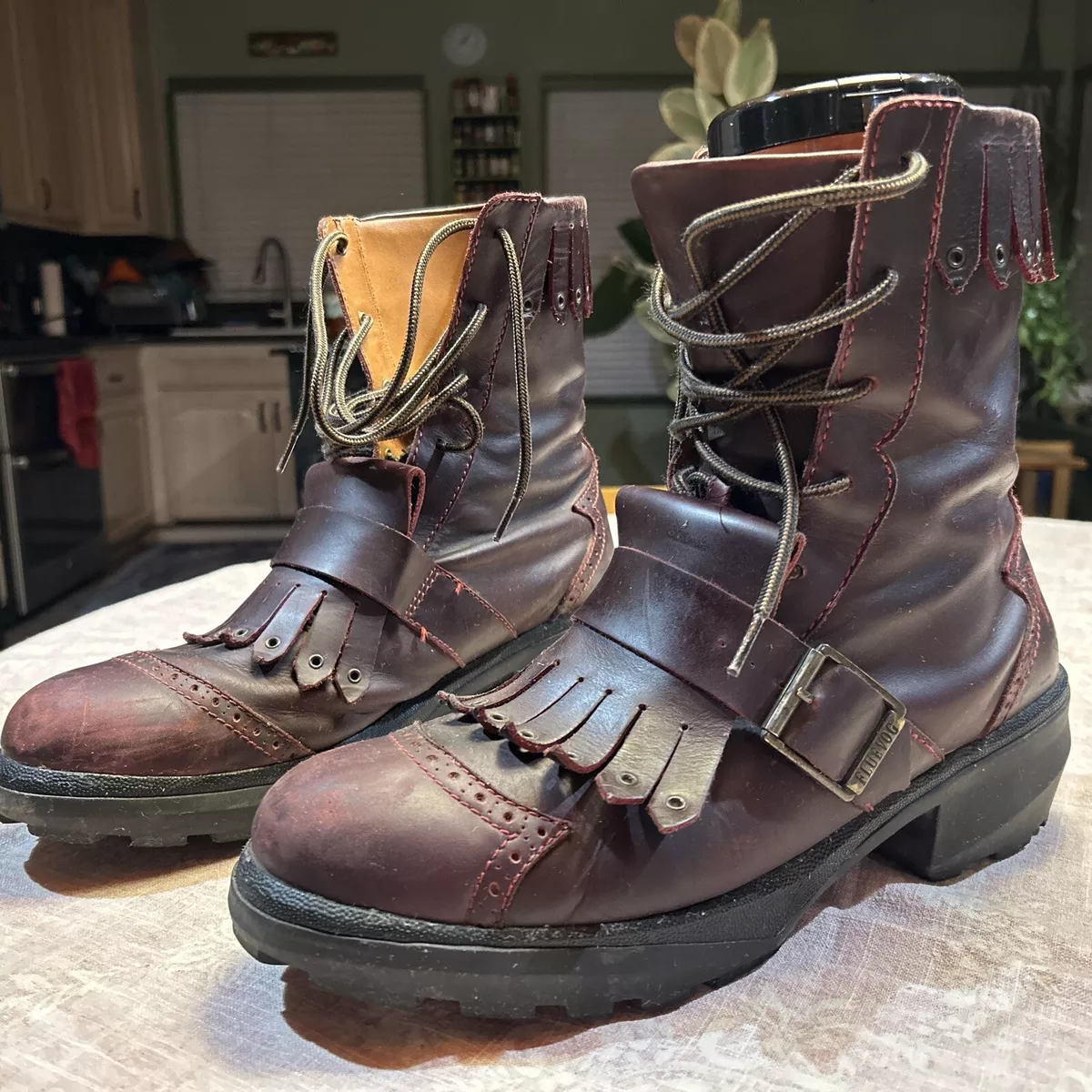 Mens kiltie best sale boots