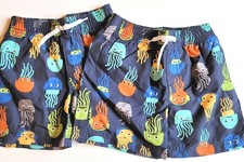 Gymboree 3T Jellyfish Swim Shorts Twins NWT Swimwear Trunks Navy