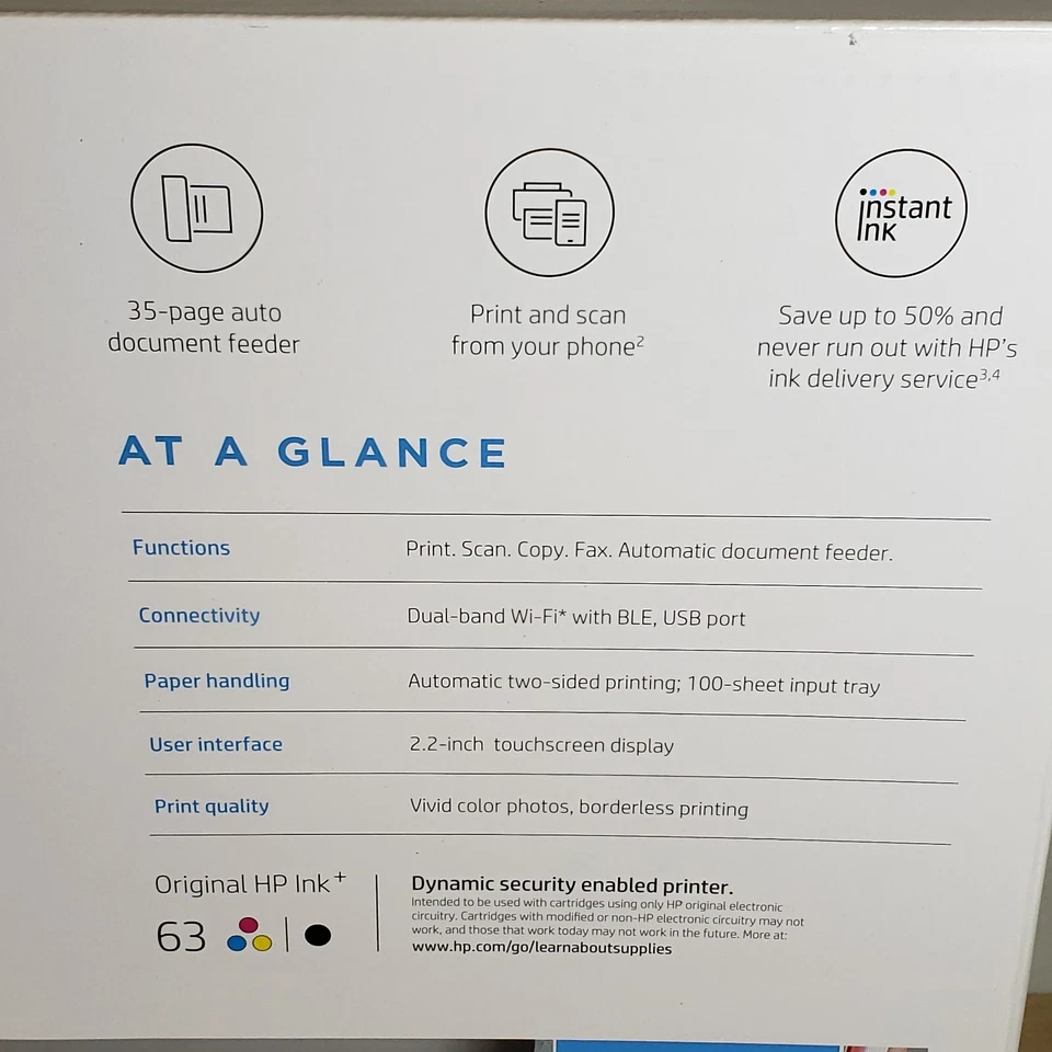 HP Office Jet 5212 All In One Printer Bluetooth WiFi USB Brand New Sealed - Image 2 of 4