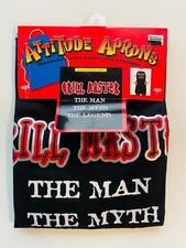 Attitude Apron "Grill Master: The Man The Myth The Legend" 27x33 in or 69x84cm