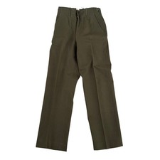 Wool Military Pants Button Fly Trousers 55-T-35650-35 Mens 29x33 Army Green Vtg