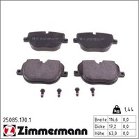 Zimmermann 25085.170.1 Bremsbelagsatz FüR Land Rover Range L322 L320