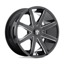 22x9.5 Dub Wheels S109 Push Gloss Black Milled Rims 6x139.7 Et25 1pc