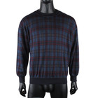 Paul & Shark Yachting Men’s Blue Check 100% Wool Jumper Crew Neck Relaxed Fit M