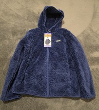 Blue Eddie Bauer Plush Youth Hooded Jacket Size XS 5/6