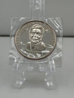 #ad .999 One Troy Ounce Silver BABE RUTH Limited Edition Coin Limited Edition $85.00