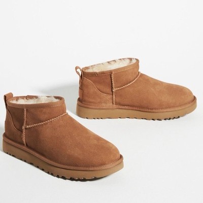 Ugg Classic Ultra Mini Chestnut Boots Size 6 Like New Never Worn