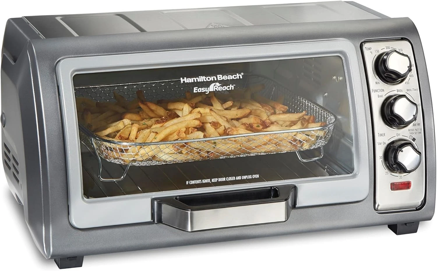 Hamilton Beach Air Fryer Convection Toaster Oven Stainless Steel 4 Functions
Opens in a new window o