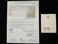 President Lyndon B. Johnson Signed Bookplate JSA LOA