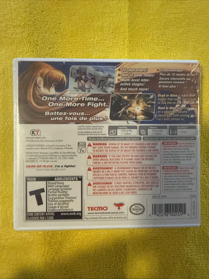 Dead or Alive: Dimensions (Nintendo 3DS, 2011) Brand New Factory Sealed - Image 2 of 2