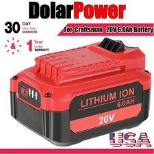 20Volt 6 Ah For Craftsman 20Volt Lithium Ion Battery CMCB205 CMCB204 CMCB202 New
