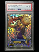 2015-16 D'Angelo Russell Panini Excalibur KABOOM #17 RC Lakers Rookie SSP PSA 10