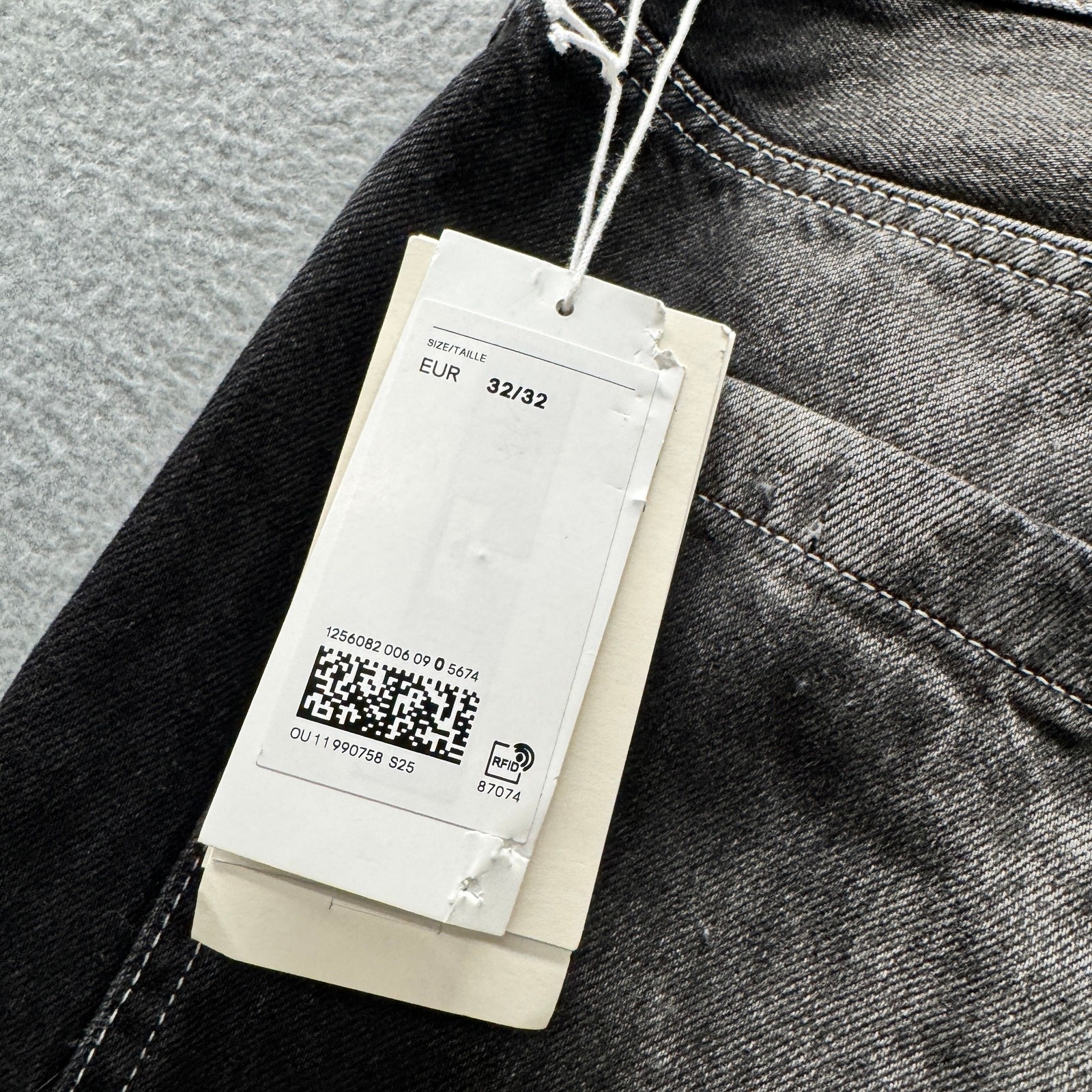 H&M Super Baggy Jeans Black Faded Wash Skater Mens 32x32 (33x30 ACTUAL) NEW thumbnail 6