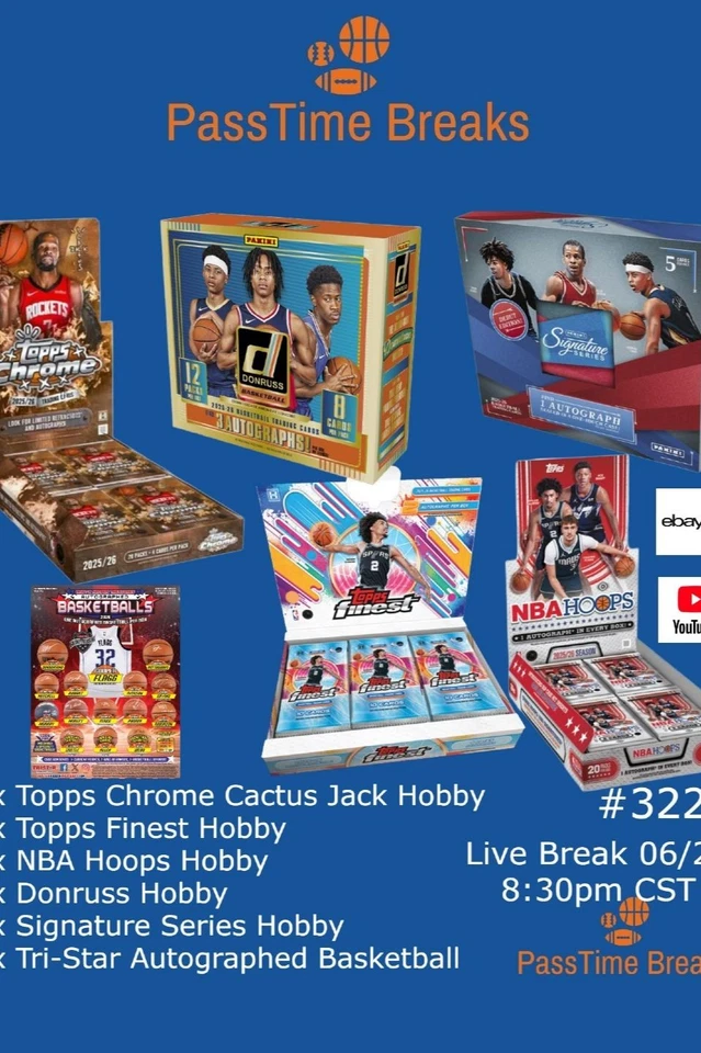 2025-26 CACTUS JACK FINEST DONRUSS BASKETBALL - 6x Box Hobby Mix BREAK 3220