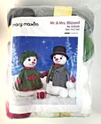 Mary Maxim Mr. and Mrs. Blizzard Snowman Crochet Kit #9595ON New Sealed