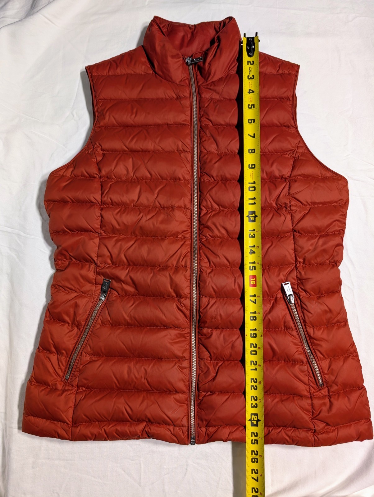 Pendleton Women’s Down Puffer Vest Rust Orange Fu… - image 8
