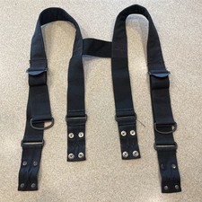 Globe Padded Parachute Style Firefighter Suspenders Black Turnout Regular Read