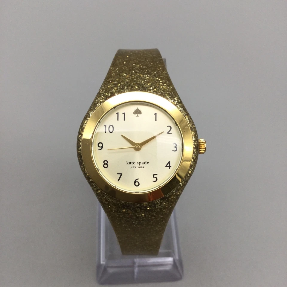 Reloj Kate Spade Mujer KSW1221 30mm Tono Dorado Banda Brillo Batería Nueva Foto 2 de 4