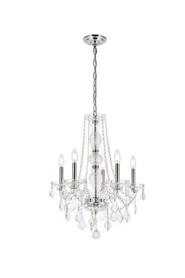 Elegant Lighting Verona 21'' 5 Light Royal Crystal Chandelier