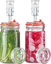 1 Liter Fermentation Jar, Glass Fermenting Kit with Weight for Making