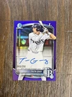 2025 Bowman Draft Chrome 1st Taitn Gray True Purple Refractor Auto 043/250 Rays