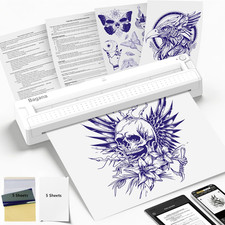 Tattoo Stencil Printer, 2-In-1 Wireless Bluetooth Thermal Printer for Tattoo Ste