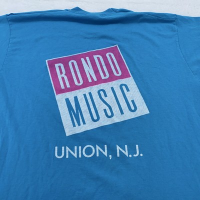 Vintage Rondo Music Store Union New Jersey Shirt Mens Large rock Promo 90s Tee