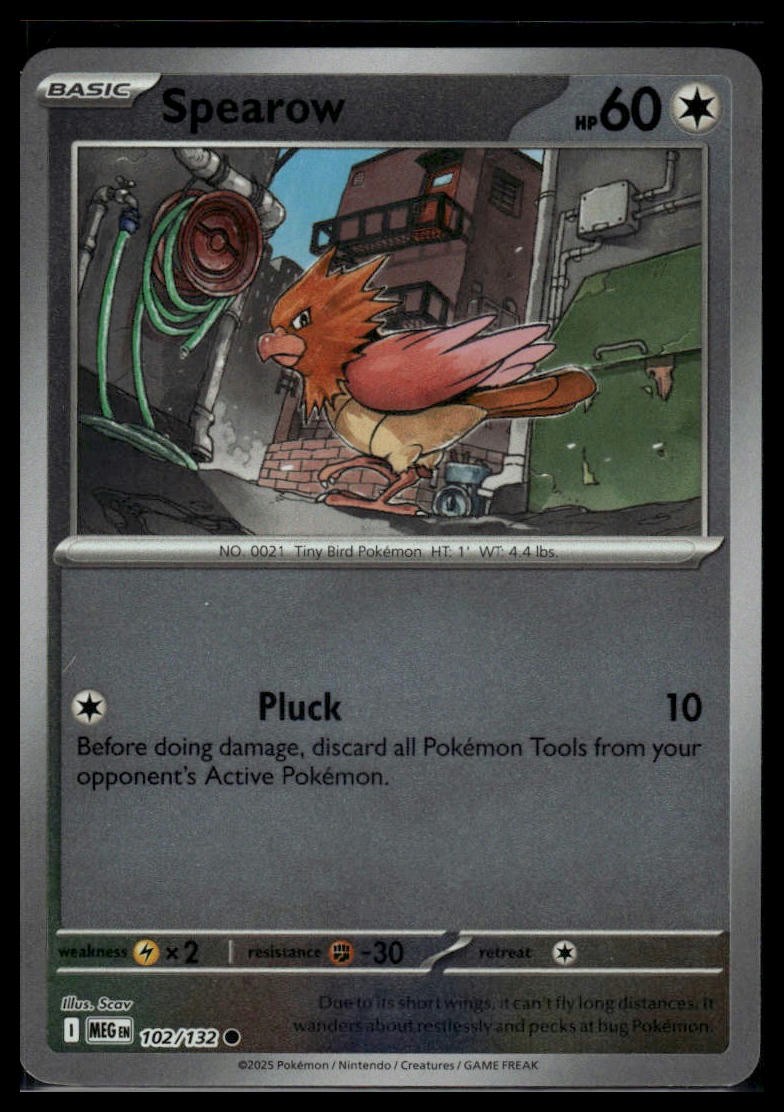 ME01: Mega Evolution #102/132 Spearow Reverse Holo