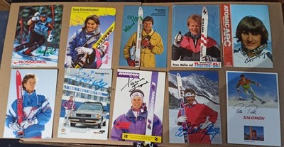 10x Autogramme Ski Alpine / Olympia 80er Jahre Original Signiert + K 2028
