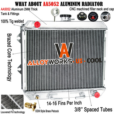 Aluminum 3 Row Radiator Fits Caterpillar & Mitsubishi Forklift 9360100100 USA