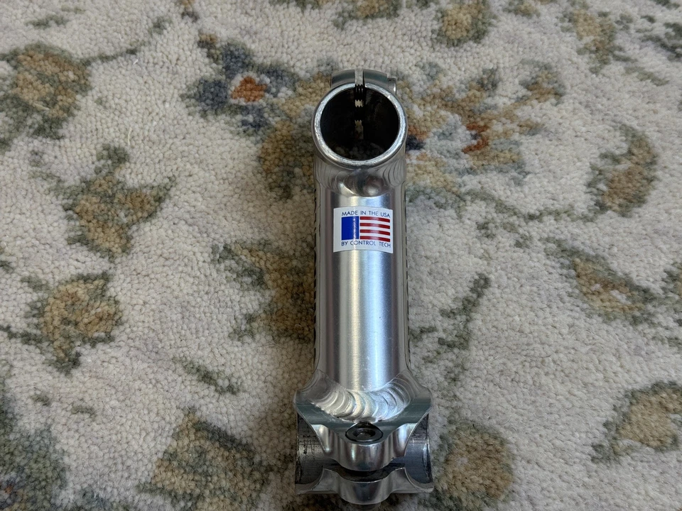 Raro Control Tech 1" vástago sin rosca - 100 mm x 26,0 - plateado - EE. UU. - corteza de colección Foto 4 de 4