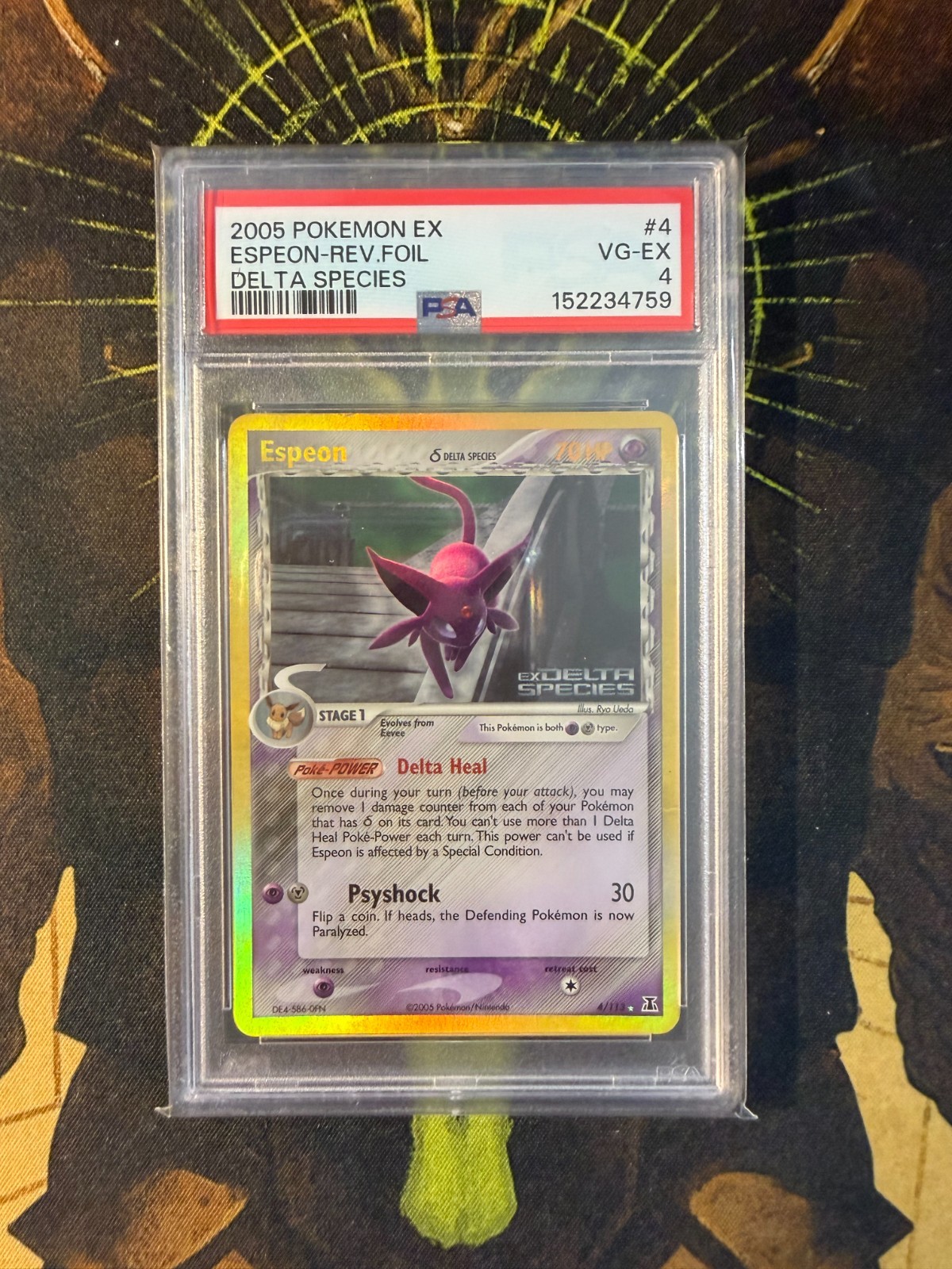 Pokemon Espeon 4/113 Delta Species Reverse Holo PSA 4