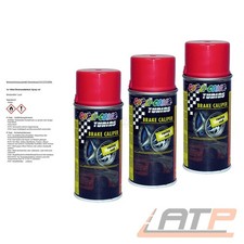 3x 150ml DUPLI COLOR BREMSSATTELLACK ROT TUNING BREMSENLACK ACRYL SPRAY 706080