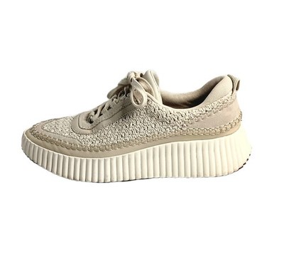 Dolce Vita FRIDA Wedge Fashion Platform Sneaker Natural Knit Women's 10 Boho 