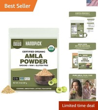 Pure Organic Amla Powder 14oz - Lab Tested Indian Gooseberry for Wellness