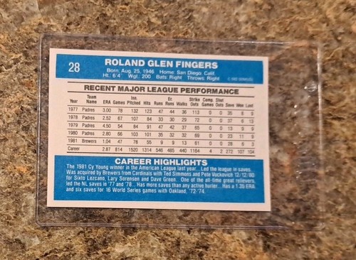 (5) Rollie Fingers 1982 Topps card 1983 1985 Donruss Fleer Brewers A's HOF - Picture 5 of 11
