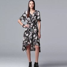Simply Vera Vera Wang Knot-Front Dress, Size L