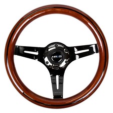 Steering Wheel 3-spoke St-310 Series Classic Dark Wood Grain Steering Wheel W